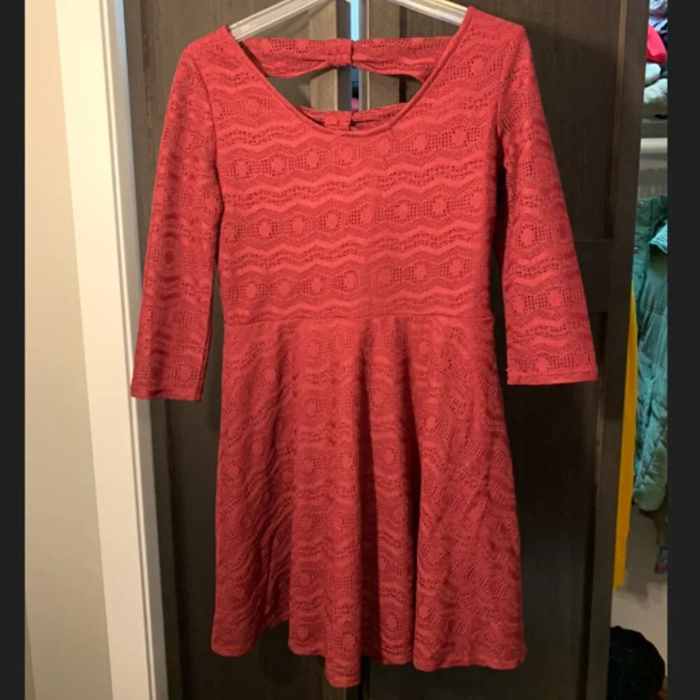 Xhilaration Burgundy Lace type dress - Women's size Medium